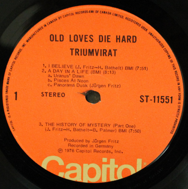 Triumvirat - Old Loves Die Hard [Vinyl] | Capitol Records (ST-11551) - 4