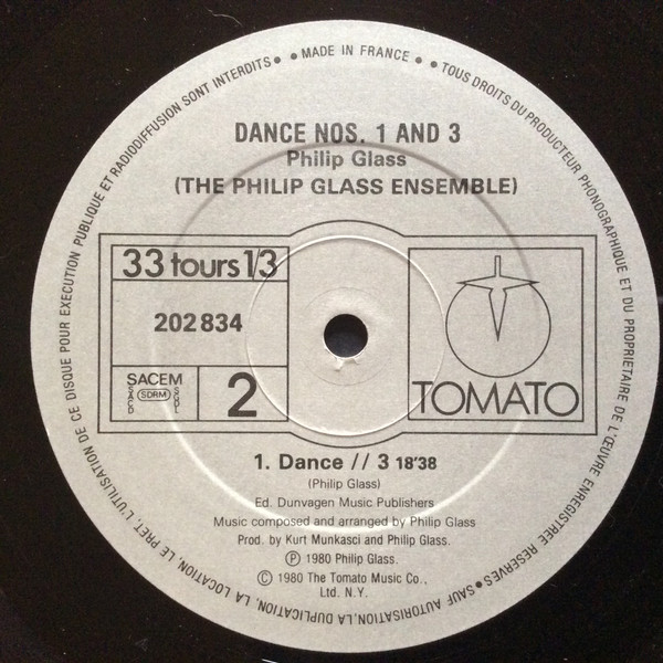 Philip Glass - Dance Nos. 1 And 3 | Tomato (202 834) - 4