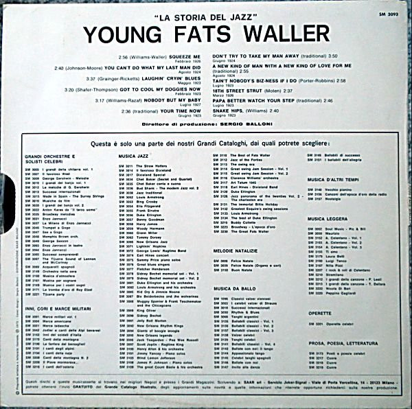 Fats Waller - Young Fats Waller | Joker (SM 3093) - 2 Fats Waller - Young Fats Waller | Joker (SM 3093) - 2