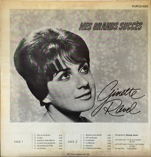 Ginette Ravel - Mes Grands Succès | RCA Victor (PCS-1025)