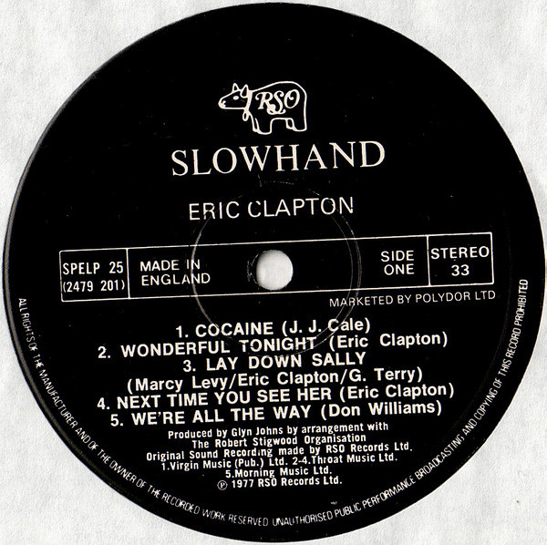 Eric Clapton - Slowhand | RSO (SPELP 25) - 3
