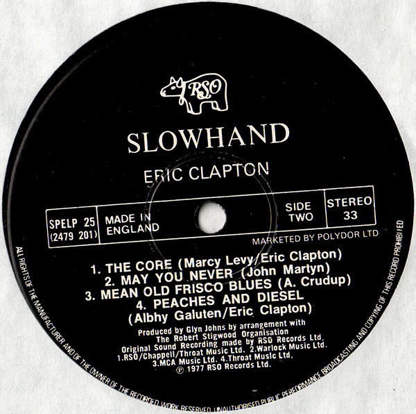 Eric Clapton - Slowhand | RSO (SPELP 25) - 4