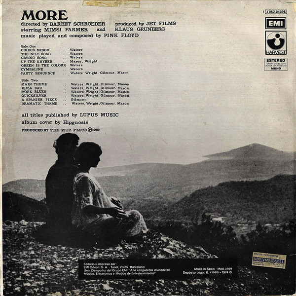 Pink Floyd - Soundtrack From The Film "More" | Harvest (1 J062-04.096) - 2