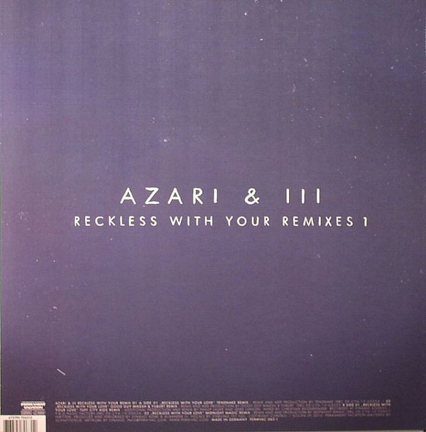 Azari & III - Reckless With Your Remixes 1 | Permanent Vacation (PERMVAC 063-1) - 2