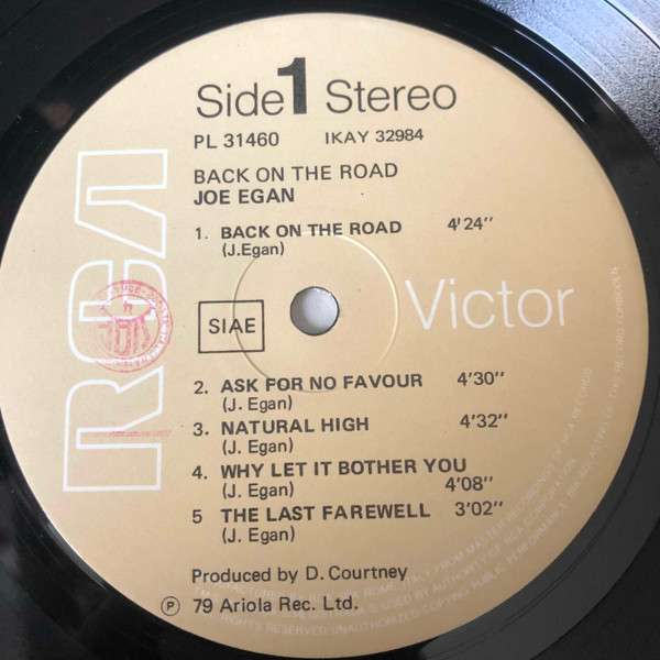 Joe Egan - Back On The Road | RCA Victor (PL 31460) - 3