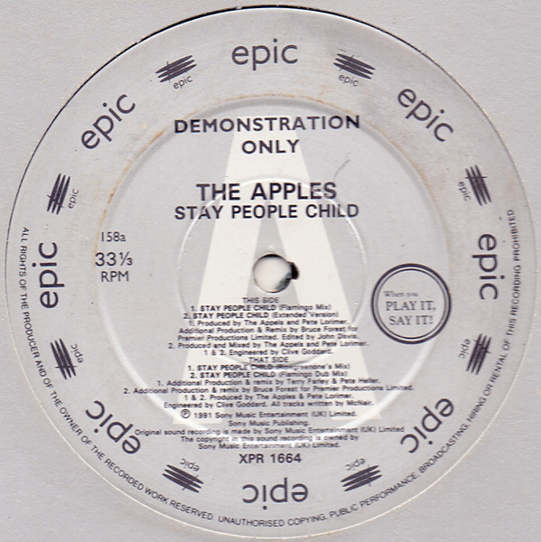 The Apples - Stay People Child | Epic (XPR 1664) - main