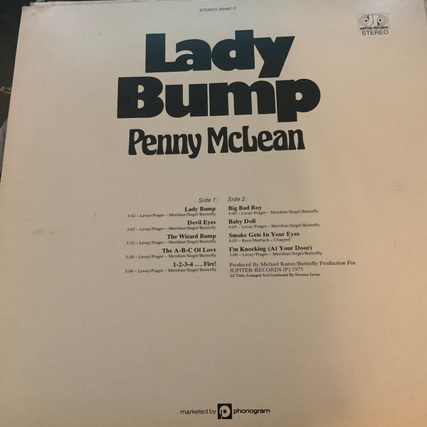 Penny McLean - Lady Bump | Jupiter Records (IT 89687) - main