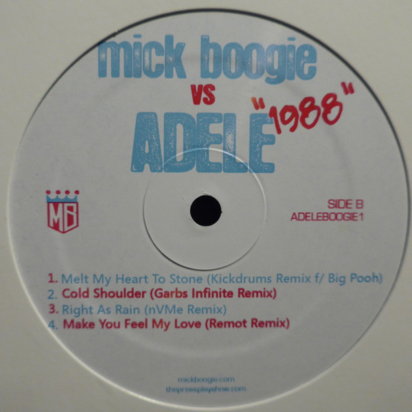 Mick Boogie vs Adele - 1988 | Not On Label (Mick Boogie Self-released) (ADELEBOOGIE1) - 2