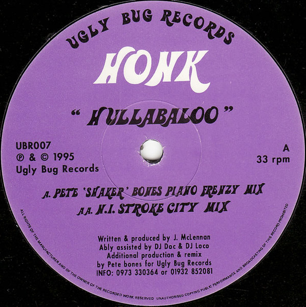 Honk - Hullabaloo | Ugly Bug Records (UBR007) - main