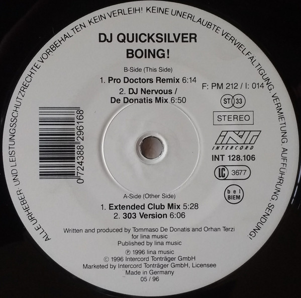 DJ Quicksilver - Boing! | Maddog (INT 128.106)