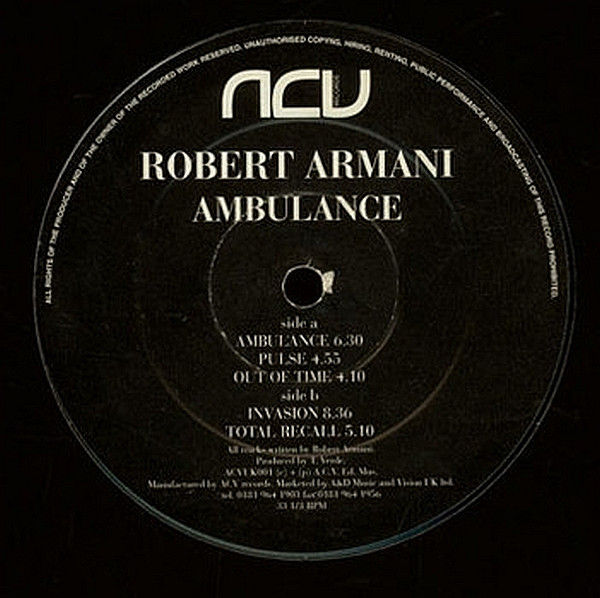 Robert Armani - Ambulance | ACV (ACVUK001) - 2