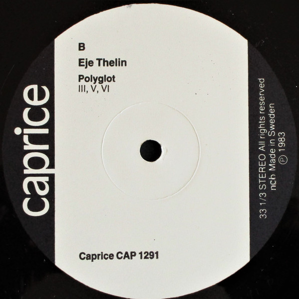 Eje Thelin - Polyglot | Caprice Records (CAP 1291) - 4