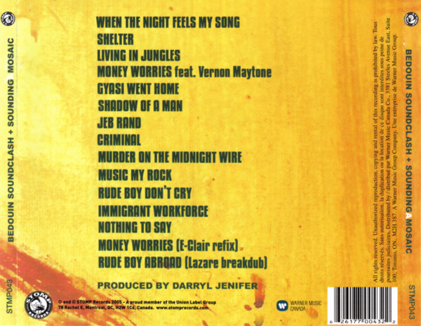 Bedouin Soundclash - Sounding A Mosaic [CD] | Stomp Records (STMP043) - 2