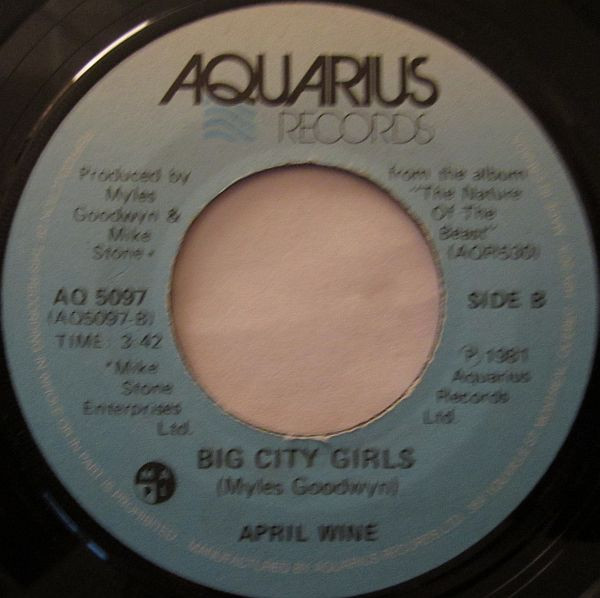 April Wine - Just Between You And Me | Aquarius Records (AQ 5097) - 2
