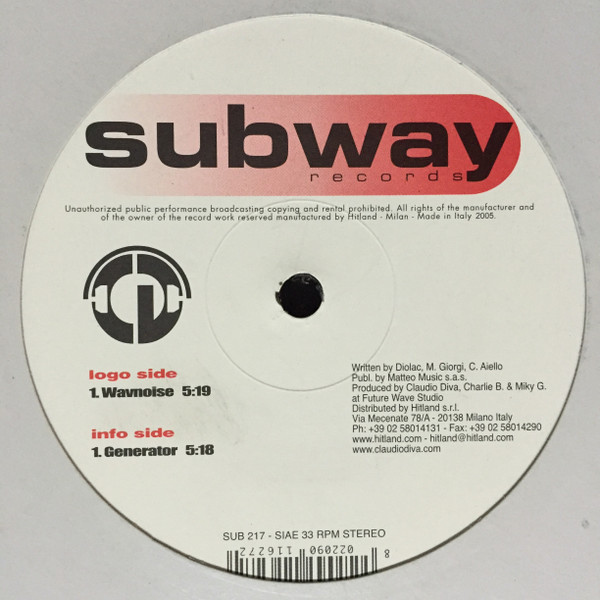 Claudio Diva - Wavnoise | Subway Records (SUB 217)
