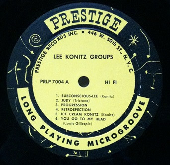 Lee Konitz With Lennie Tristano , Warne Marsh & Billy Bauer - Subconscious-Lee | Prestige (LP 7004) - 3