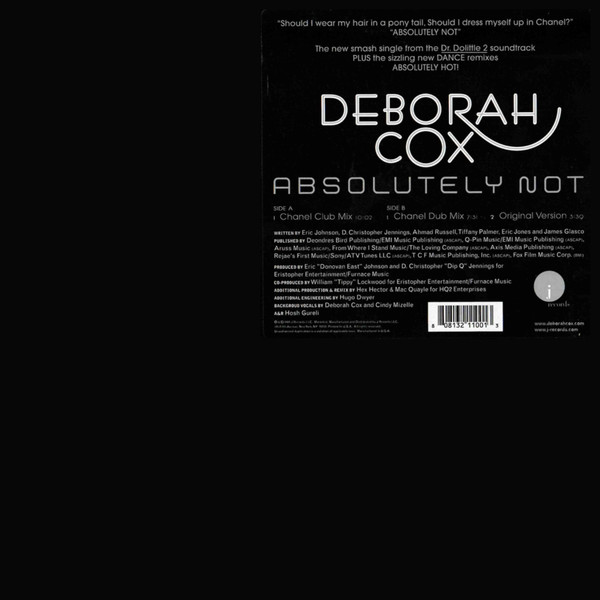 Deborah Cox - Absolutely Not | J Records (80813-21100-1)