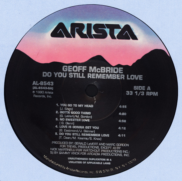 Geoff McBride - Do You Still Remember Love | Arista (AL-8543) - 3