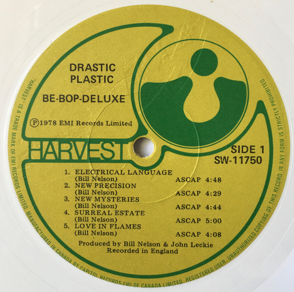 Be Bop Deluxe - Drastic Plastic | Harvest (SW-11750) - 3