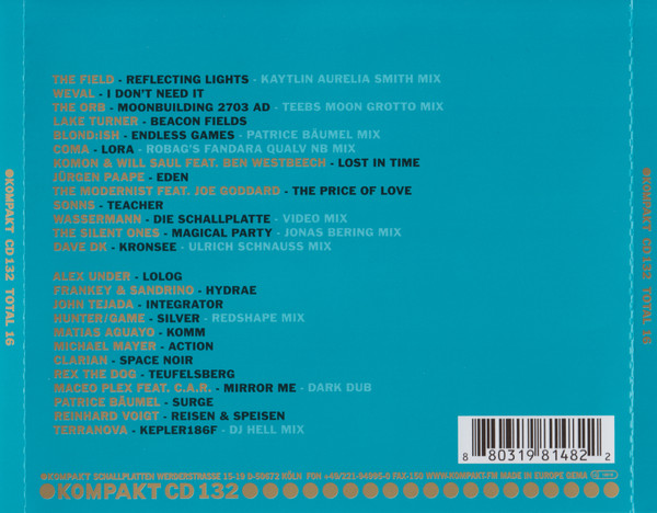Various - Total 16 | Kompakt (KOMPAKT CD132) - 2 Various - Total 16 | Kompakt (KOMPAKT CD132) - 2