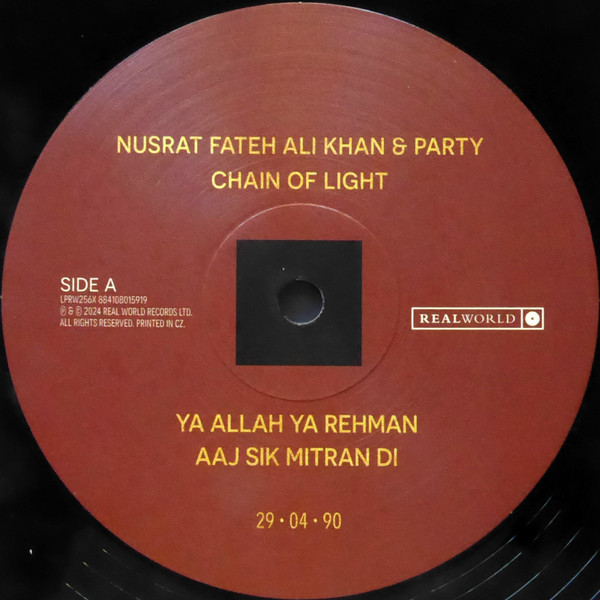Nusrat Fateh Ali Khan - Chain Of Light | Real World Records (LPRW 256X) - 3 Nusrat Fateh Ali Khan - Chain Of Light | Real World Records (LPRW 256X) - 3