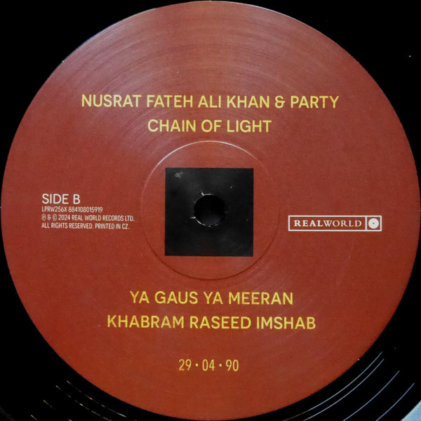 Nusrat Fateh Ali Khan - Chain Of Light | Real World Records (LPRW 256X) - 4 Nusrat Fateh Ali Khan - Chain Of Light | Real World Records (LPRW 256X) - 4