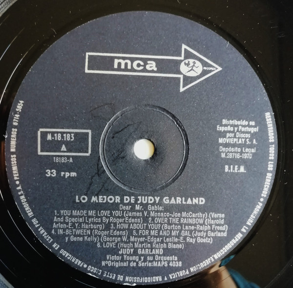 Judy Garland - Lo Mejor De Judy Garland | MCA Records (M-18.183) - 3