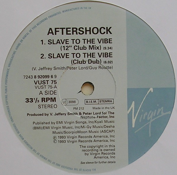 Aftershock - Slave To The Vibe | Virgin (VUST 75) - 3