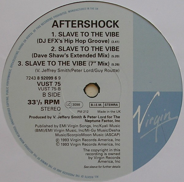 Aftershock - Slave To The Vibe | Virgin (VUST 75) - 4