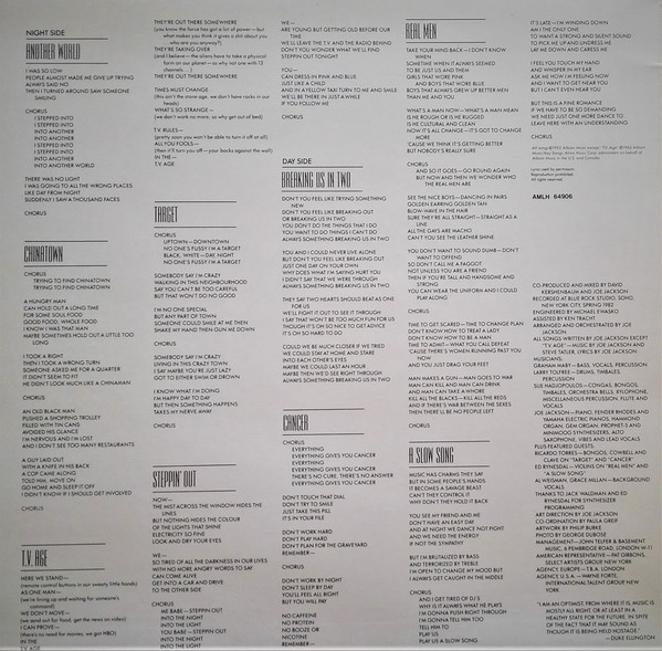 Joe Jackson - Night And Day | A&M Records (AMLH 64906) - 3