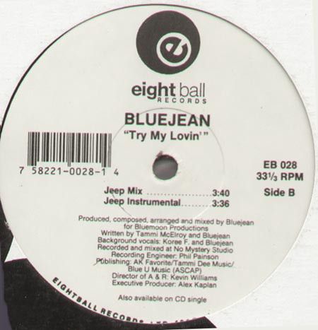 Bluejean - Try My Lovin' | Eightball Records (EB 028) - 2 Bluejean - Try My Lovin' | Eightball Records (EB 028) - 2