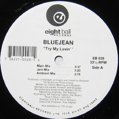 Bluejean - Try My Lovin' | Eightball Records (EB 028) - main Bluejean - Try My Lovin' | Eightball Records (EB 028) - main