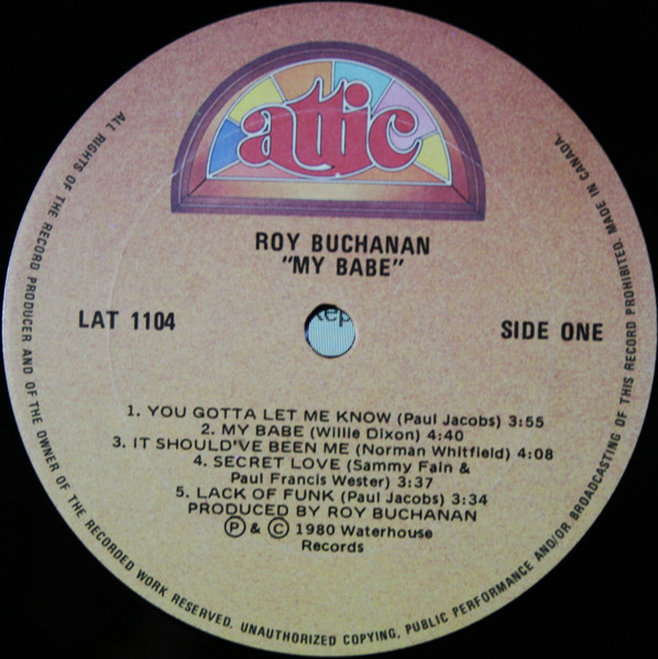 Roy Buchanan - My Babe | Attic (LAT 1104) - 3