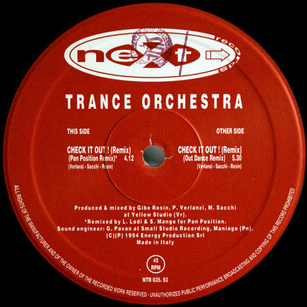 Trance Orchestra - Check It Out! (Remix) | Next Records (NTR 035 93) - 2 Trance Orchestra - Check It Out! (Remix) | Next Records (NTR 035 93) - 2