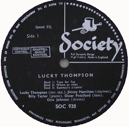 Lucky Thompson - Lucky Thompson | Society (SOC 920) - 3