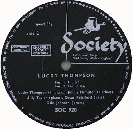 Lucky Thompson - Lucky Thompson | Society (SOC 920) - 4