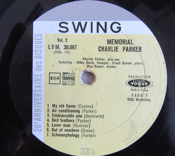 Charlie Parker - Memorial Charlie Parker | Swing (LDM 30.067) - 3