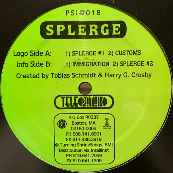 Splerge - Splerge | Telepathic Recordings (PSI 018)