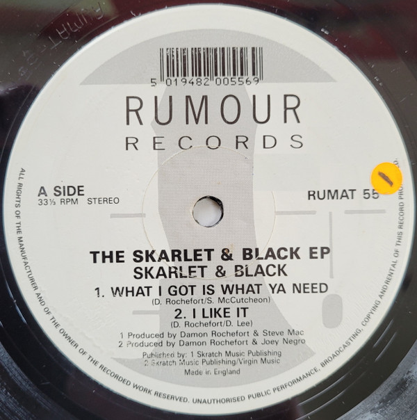 Skarlet & Black - The Skarlet & Black EP | Rumour Records (RUMAT 55) - 2 Skarlet & Black - The Skarlet & Black EP | Rumour Records (RUMAT 55) - 2