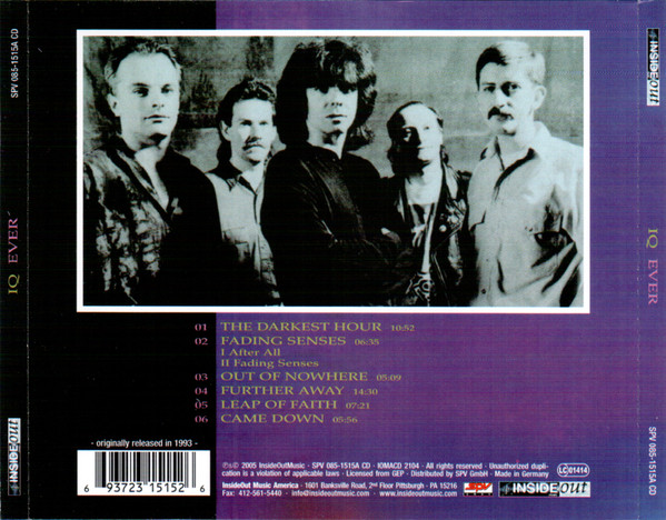 IQ - Ever | Inside Out Music (IOMACD 2104) - 2