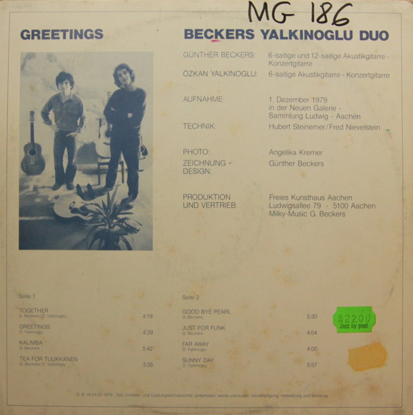 Günther Beckers - Özkan Yalkinoglu - Greetings | Milky-Music (G.B. 1804531979) - 2 Günther Beckers - Özkan Yalkinoglu - Greetings | Milky-Music (G.B. 1804531979) - 2