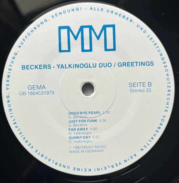 Günther Beckers - Özkan Yalkinoglu - Greetings | Milky-Music (G.B. 1804531979) - 4 Günther Beckers - Özkan Yalkinoglu - Greetings | Milky-Music (G.B. 1804531979) - 4