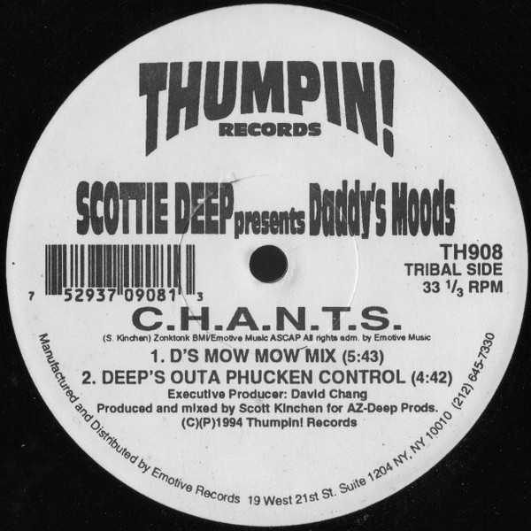 Scottie Deep Presents Daddy's Moods - C.H.A.N.T.S. / About You | Thumpin! Records (TH908)