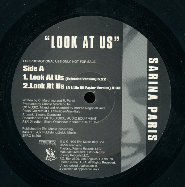 Sarina Paris - Look At Us | Priority Records (SPRO 81390)