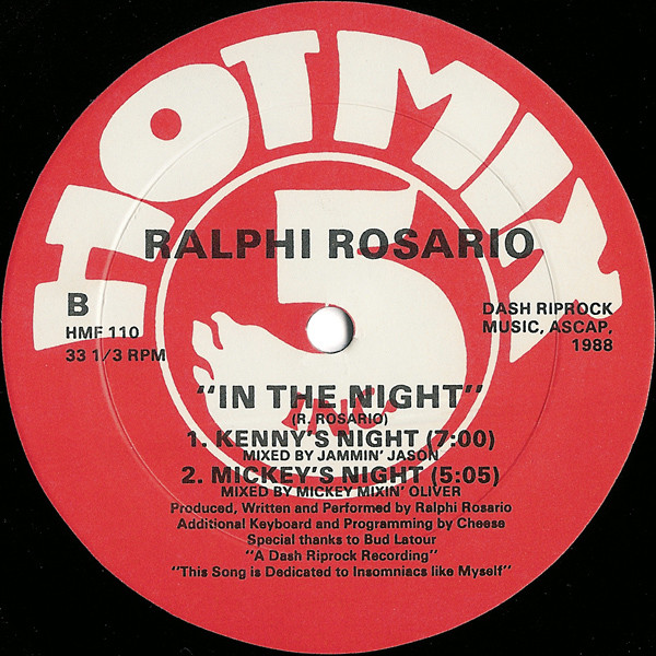 Ralphi Rosario - In The Night | Hot Mix 5 Records (HMF 110) - 2 Ralphi Rosario - In The Night | Hot Mix 5 Records (HMF 110) - 2