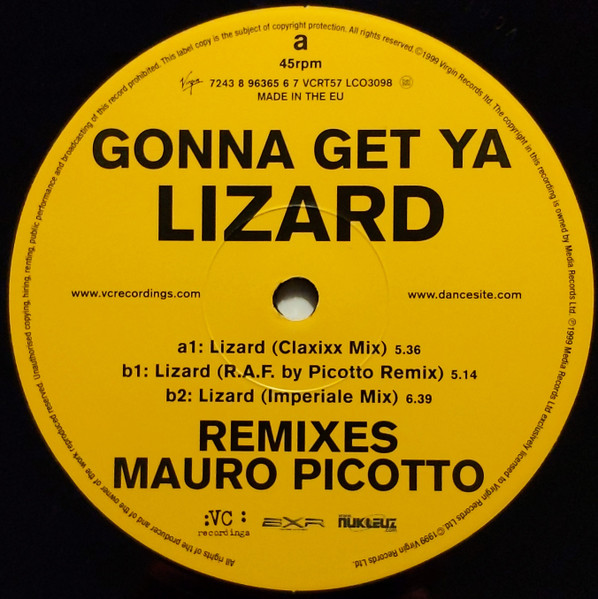 Mauro Picotto - Gonna Get Ya Lizard | VC Recordings (VCRT57) - 3 Mauro Picotto - Gonna Get Ya Lizard | VC Recordings (VCRT57) - 3