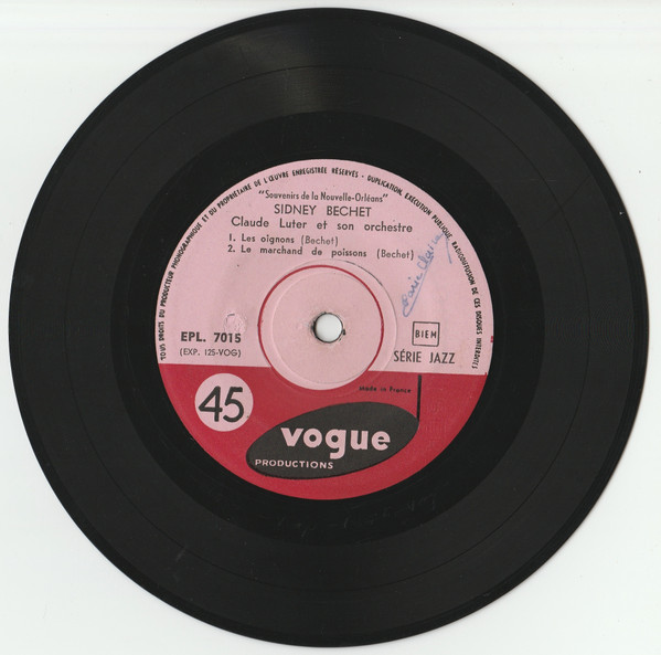 Sidney Bechet , Claude Luter Et Son Orchestre - Souvenirs De La Nouvelle-Orléans | Vogue (EPL 7015) - 3