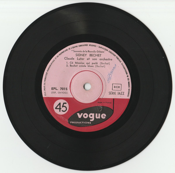 Sidney Bechet , Claude Luter Et Son Orchestre - Souvenirs De La Nouvelle-Orléans | Vogue (EPL 7015) - 4