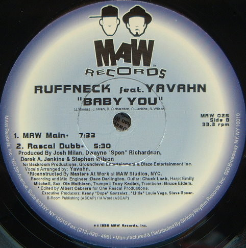 Ruffneck Featuring Yavahn - Baby You | MAW Records (MAW 026) - 5 Ruffneck Featuring Yavahn - Baby You | MAW Records (MAW 026) - 5