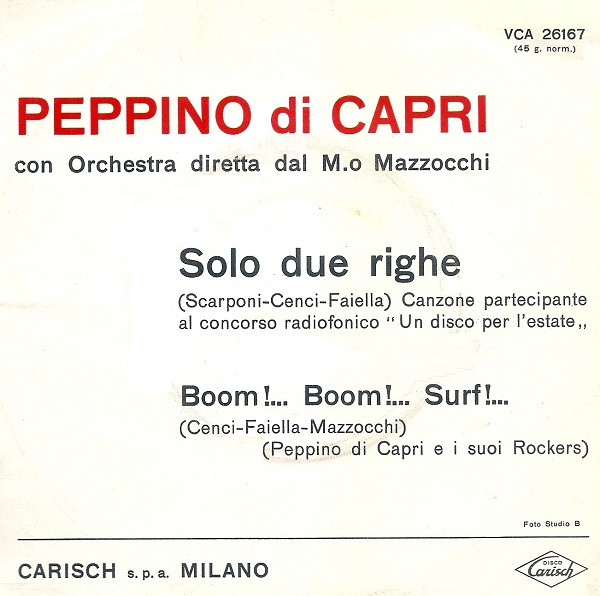 Peppino Di Capri - Solo Due Righe | Carisch (VCA 26167) - 4 Peppino Di Capri - Solo Due Righe | Carisch (VCA 26167) - 4